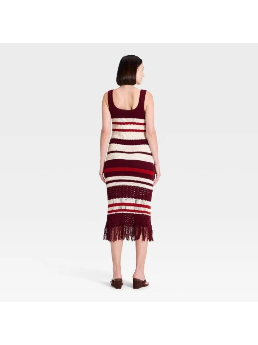 Embroidered Lace Midi Dress